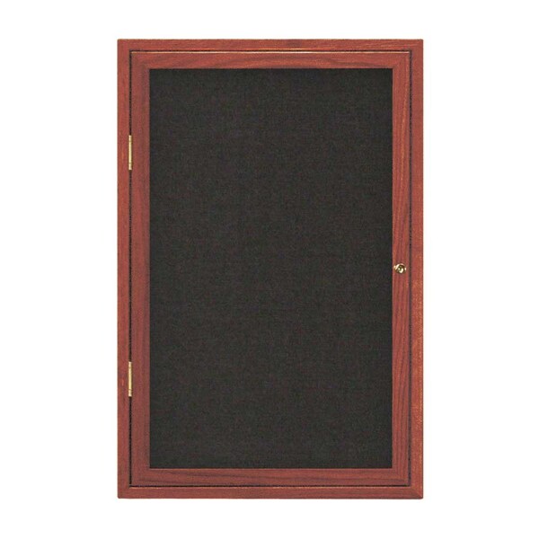 Sliding Glass Door Radius Letterboard, Hdr, 96"x48", Satin/Burgundy Vinyl
